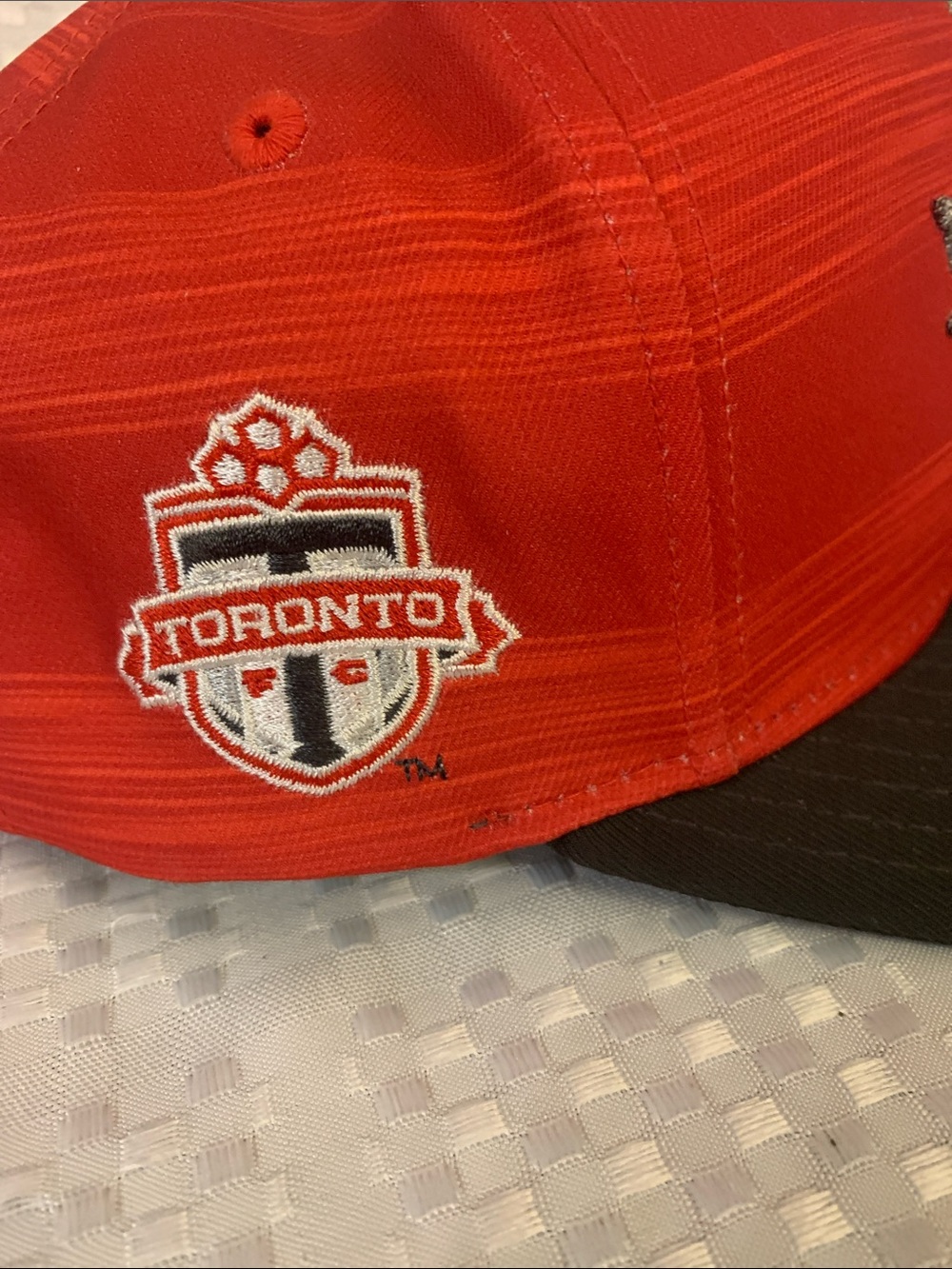 Adidas Toronto FC red cap with Toronto FC logo and silver maple leaf on cap. - Picture 2 of 5